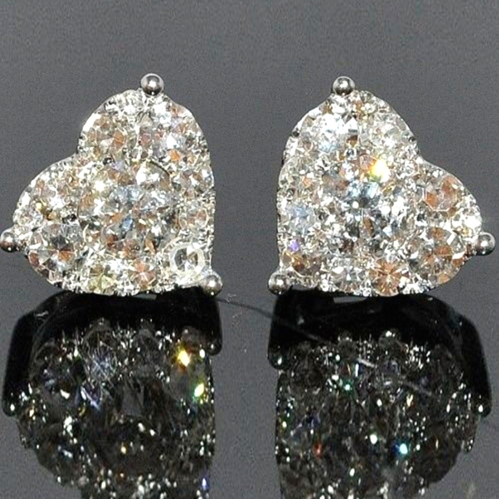 925 sterling silver gorgeous cubic zirconia diamond earrings